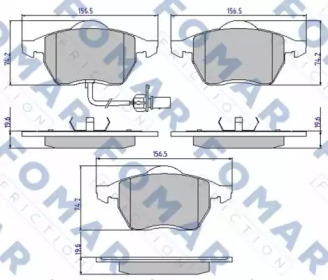 FOMAR FRICTION fo907181 -  Комплект тормозных колодок, дисковый тормоз